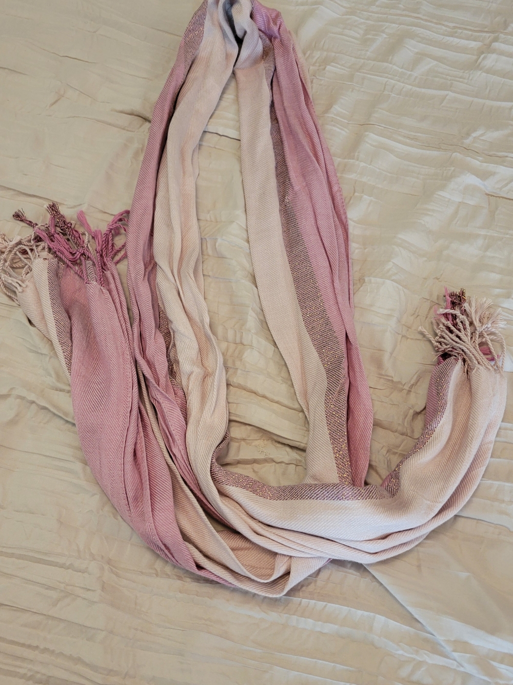 Light Pink & Cream Women’s Fashion Scarf